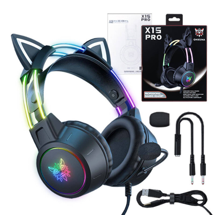 ONIKUMA X15 PRO słuchawki gamingowe (czarne)