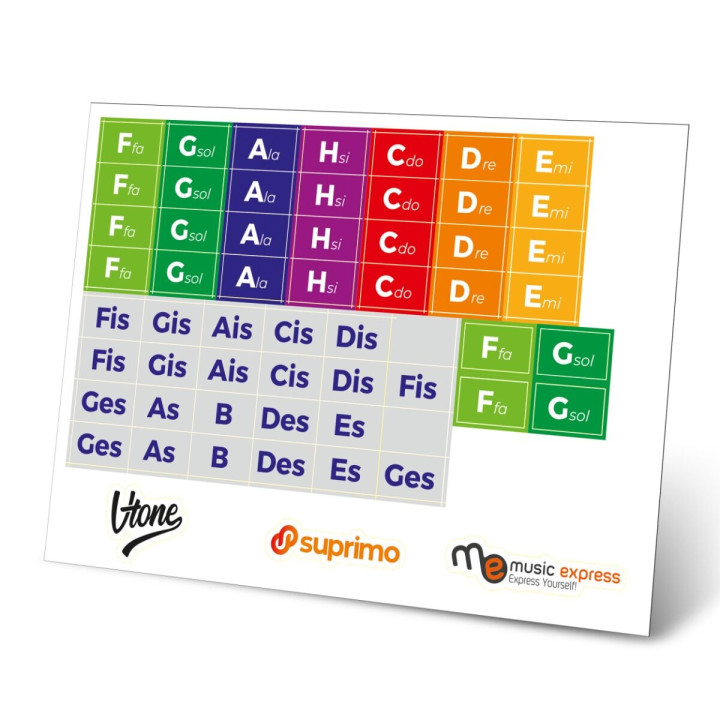 V-TONE DC 27 SET STICKERS naklejki do dzwonków chromatycznych 27-sztabkowych