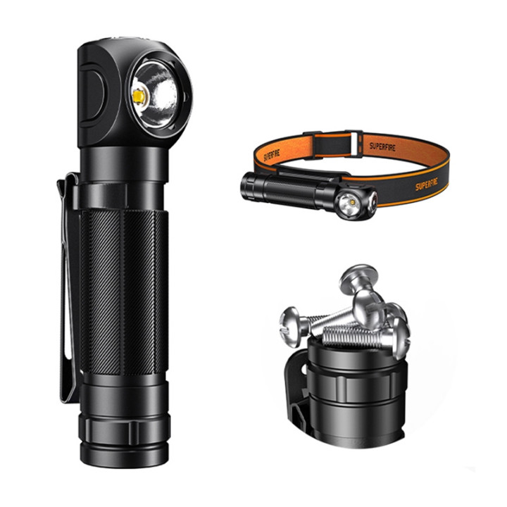 SUPERFIRE TH04-S latarka czołowa 1000lm USB-C