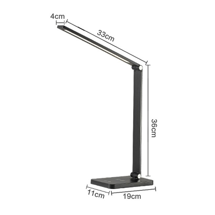 PLATINET PDL888B Lampka biurkowa 10W z ładowaniem bezprzewodowym czarna