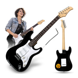 V-TONE EST39 BK gitara elektryczna 39 cali czarna 22 progi
