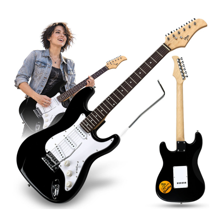 V-TONE EST39 BK gitara elektryczna 39 cali czarna 22 progi