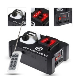 LIGHT4ME JET 1500 LED V2 wytwornica dymu pionowego 1500W DMX RGB LED pilot bezprzewodowy