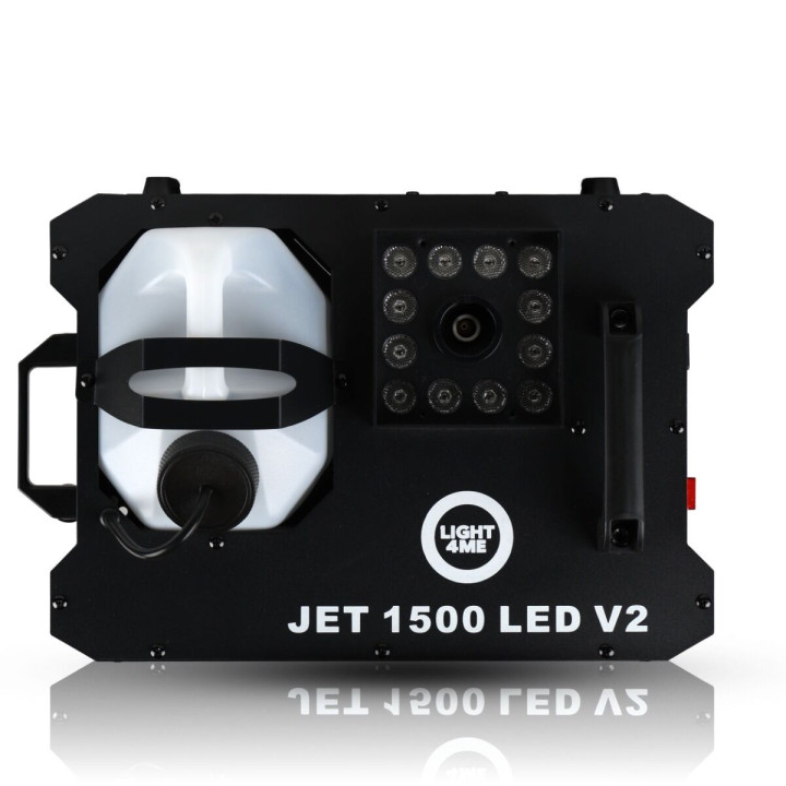 LIGHT4ME JET 1500 LED V2 wytwornica dymu pionowego 1500W DMX RGB LED pilot bezprzewodowy