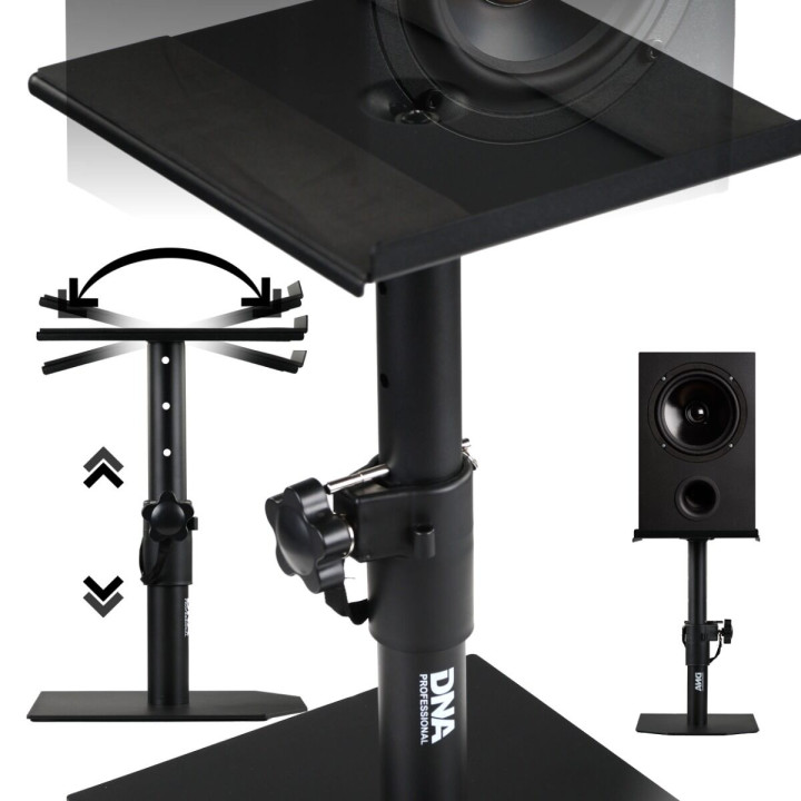 DNA TM3 statywy pod monitory studyjne kolumny regulowane do 15 kg 2 szt. zestaw