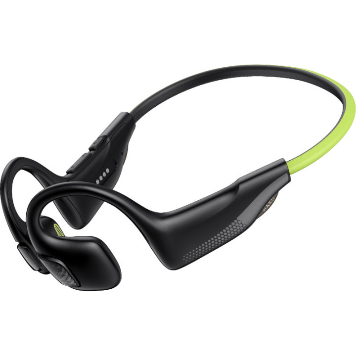 HAKII LIGHT II black green Bezprzewodowe słuchawki z odtwarzaczem MP3