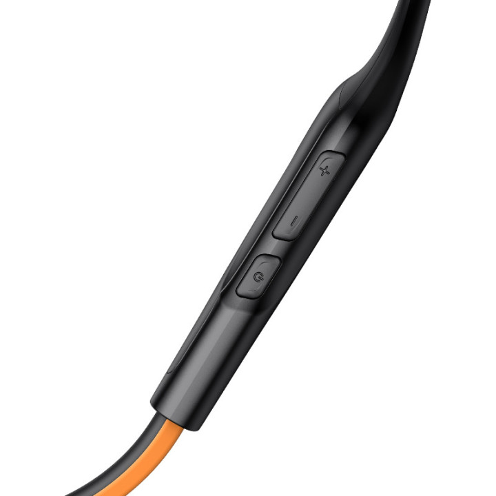 HAKII LIGHT II black orange Bezprzewodowe słuchawki z odtwarzaczem MP3