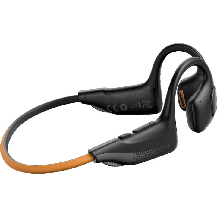 HAKII LIGHT II black orange Bezprzewodowe słuchawki z odtwarzaczem MP3
