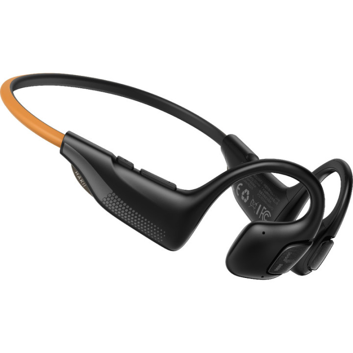 HAKII LIGHT II black orange Bezprzewodowe słuchawki z odtwarzaczem MP3