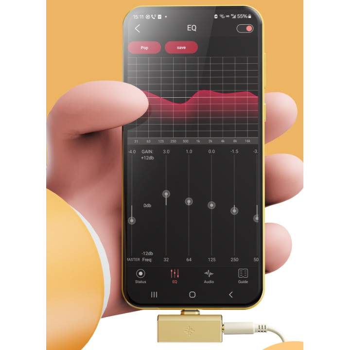 FiiO x SNOWSKY Tiny A Wzmacniacz słuchawkowy z DAC USB-C + 3.5mm port Srebrny