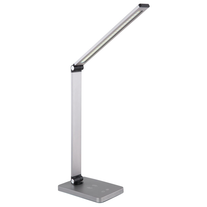 PLATINET PDL888S Lampa biurkowa 10W z ładowarką bezprzewodową srebrna
