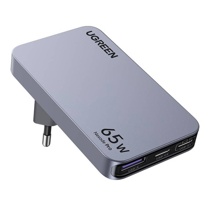 UGREEN 25356 Płaska ładowarka sieciowa Nexode Pro 65W GaN, 2x USB-C + USB