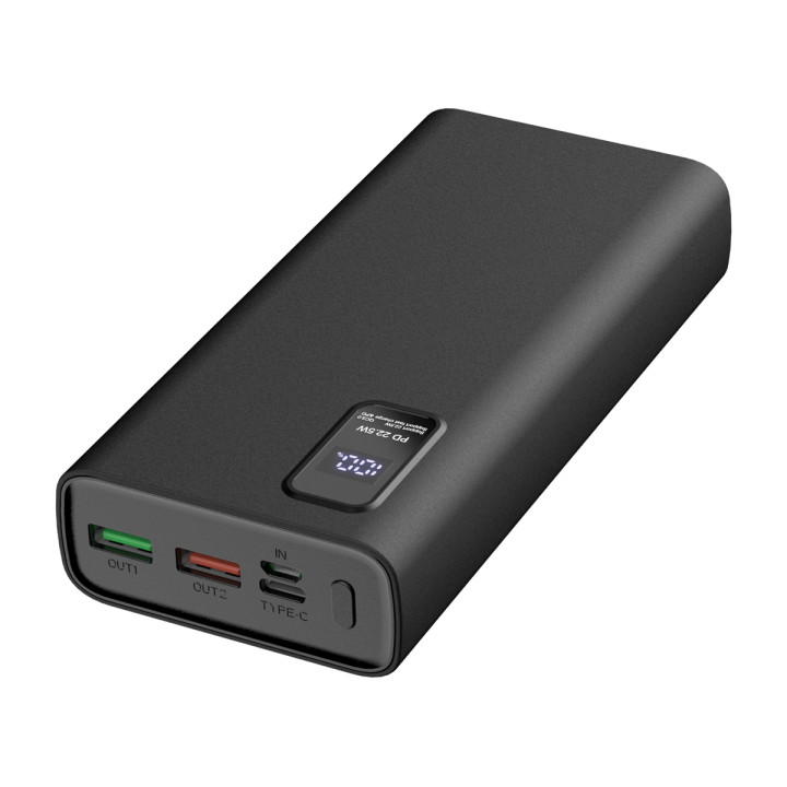 PLATINET PMPB20WQC727B POWERBANK 20000mAh czarny PD 3.0 QC 3.0 LED