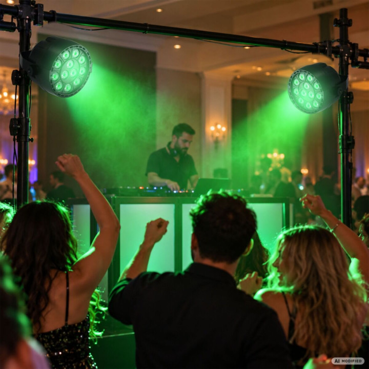 LIGHT4ME PAR 18W RGB reflektor sceniczny oświetlenie imprezowe DJ LED DMX