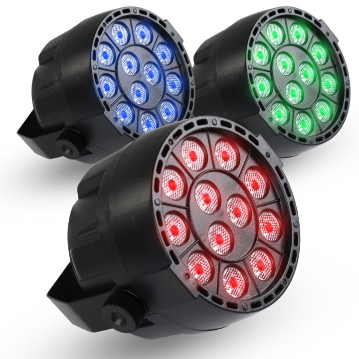 LIGHT4ME PAR 18W RGB reflektor sceniczny oświetlenie imprezowe DJ LED DMX