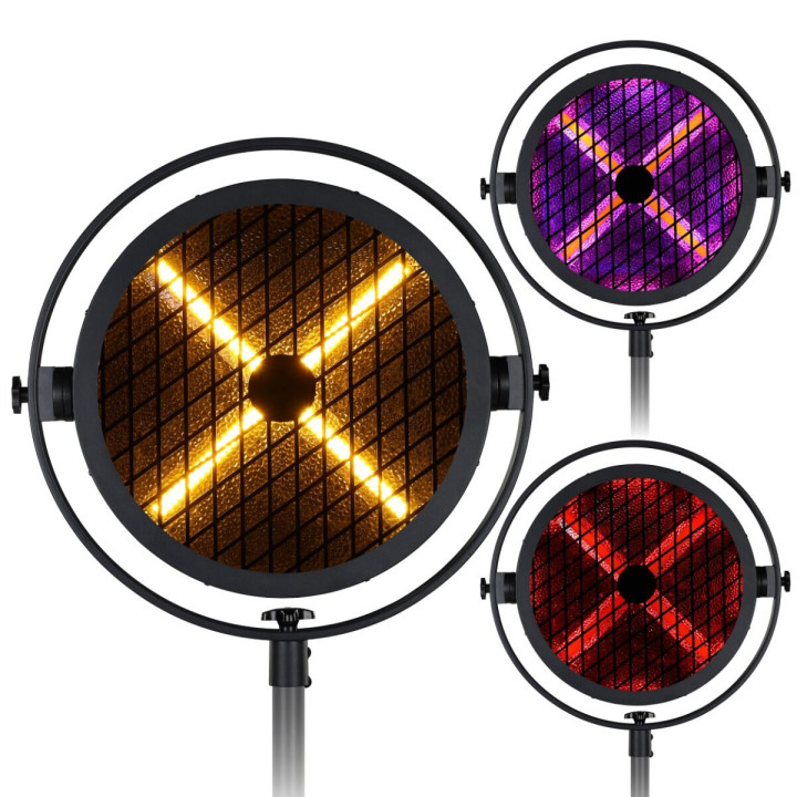 EVOLIGHTS LUMEN X V2 oświetlenie sceniczne retro vintage reflektor ciepły biały + RGB