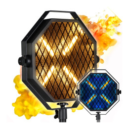 EVOLIGHTS LUMENO X V2 reflektor vintage oświetlenie sceniczne retro 4x60W WW LED + 48x0,2 RGB LED