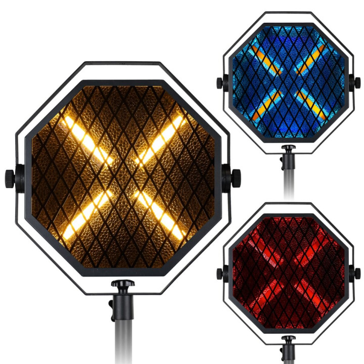EVOLIGHTS LUMENO X V2 reflektor vintage oświetlenie sceniczne retro 4x60W WW LED + 48x0,2 RGB LED