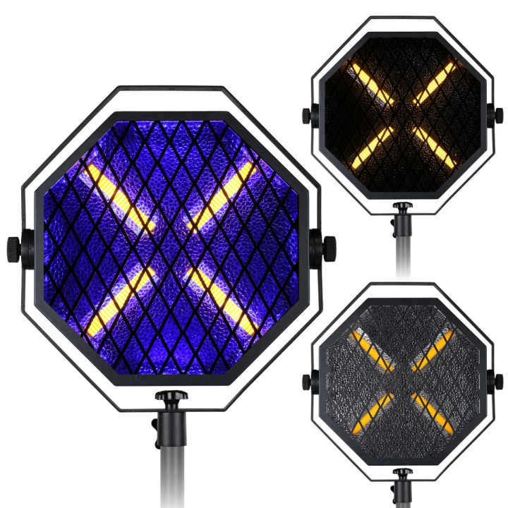EVOLIGHTS LUMENO X V2 reflektor vintage oświetlenie sceniczne retro 4x60W WW LED + 48x0,2 RGB LED