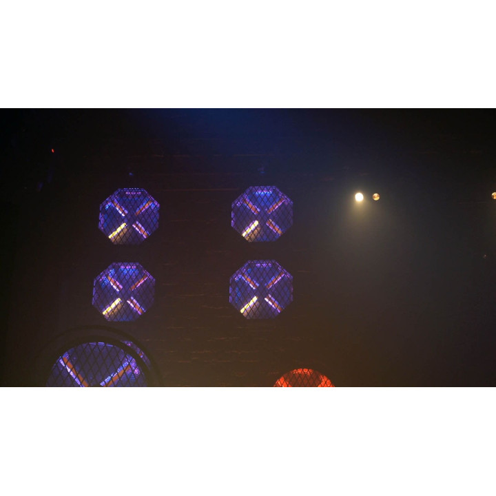EVOLIGHTS LUMENO X V2 reflektor vintage oświetlenie sceniczne retro 4x60W WW LED + 48x0,2 RGB LED