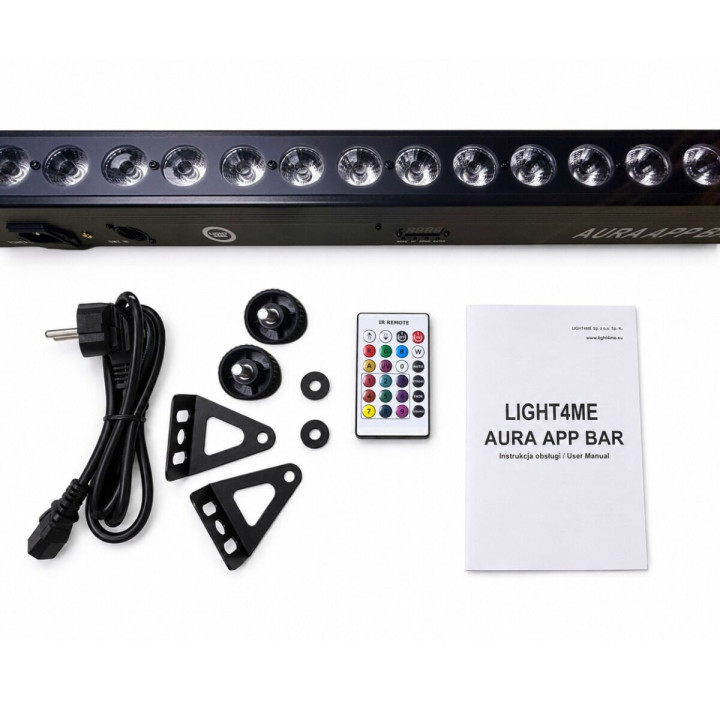 LIGHT4ME AURA APP BAR listwa oświetleniowa LED DMX Bluetooth 24x4W RGBW+96x0,2W RGB