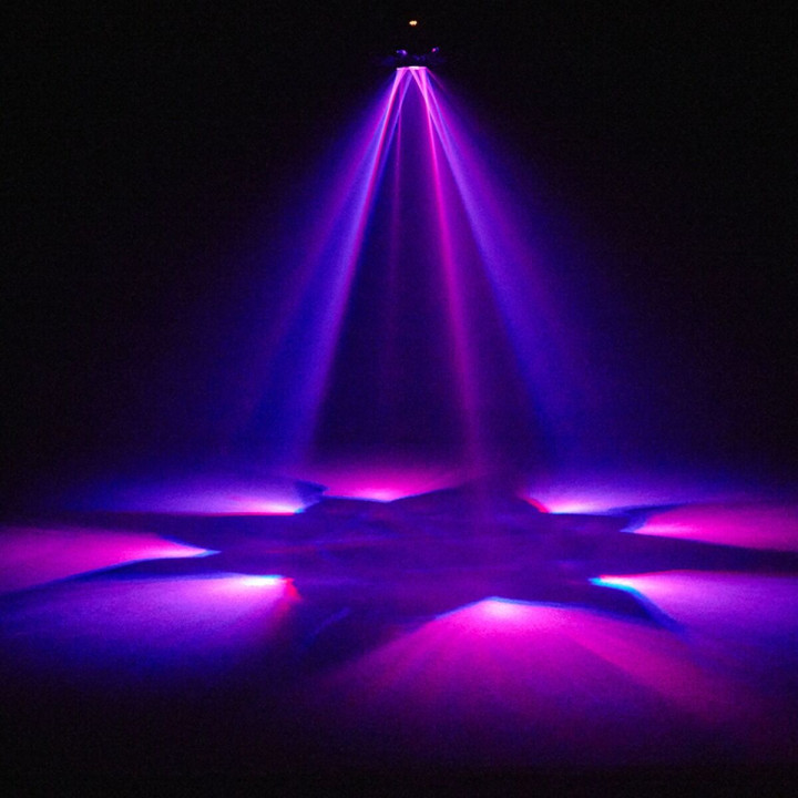 LIGHT4ME OCTOS ruchomy multiefekt oświetleniowy 7w1 LED DMX Beam RGBW Bee Eye RGBW laser czerwony