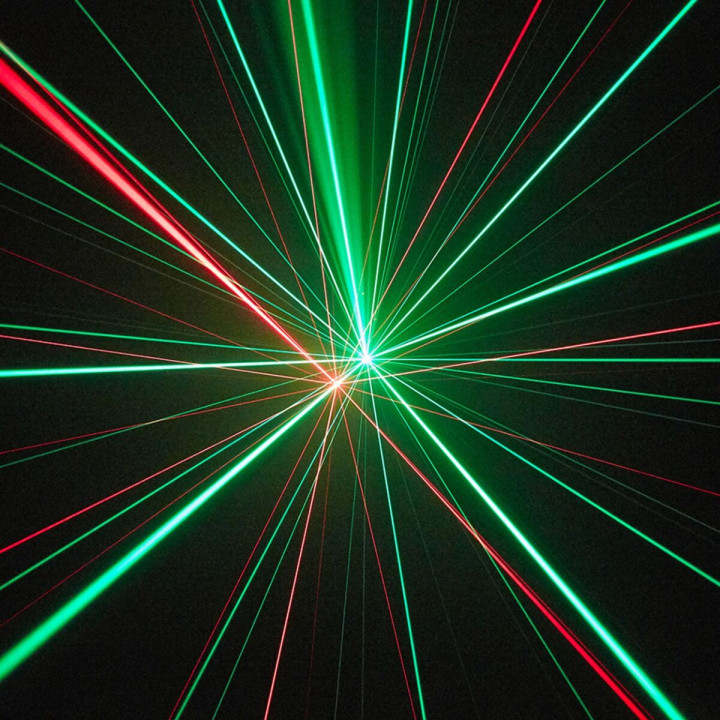 LIGHT4ME OCTOS ruchomy multiefekt oświetleniowy 7w1 LED DMX Beam RGBW Bee Eye RGBW laser czerwony