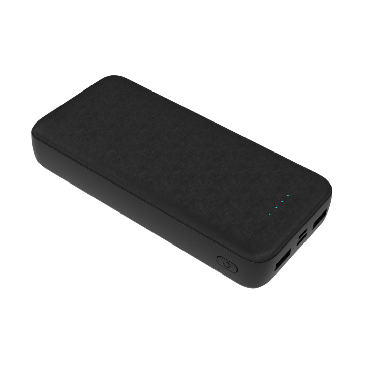 PLATINET Powerbank 20000 mAh + CHARGER 20W PD + CABLE USB-C 1M 3IN1 SET BLACK