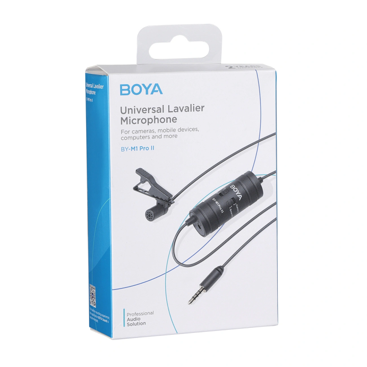 BOYA BY-M1 Pro II Mikrofon krawatowy przewodowy - czarny