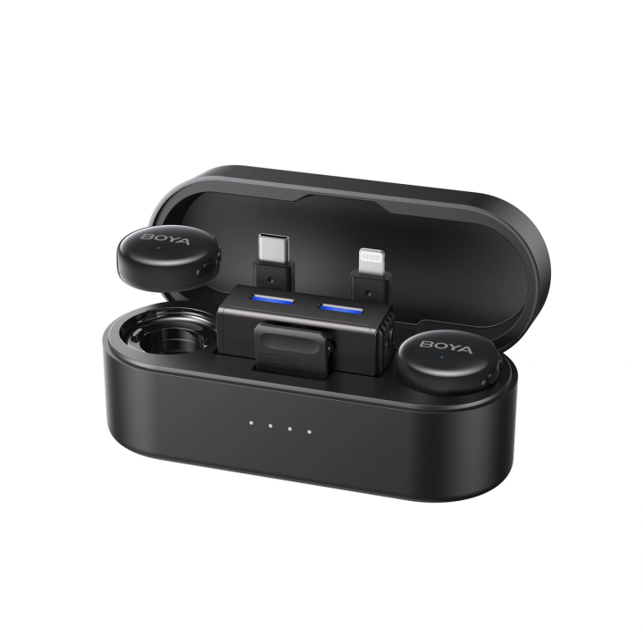 BOYA BOYALINK 3-02 Mikrofony bezprzewodowe 2.4GHz USB-C - czarne