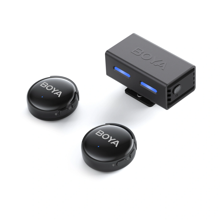 BOYA BOYALINK 3-02 Mikrofony bezprzewodowe 2.4GHz USB-C - czarne