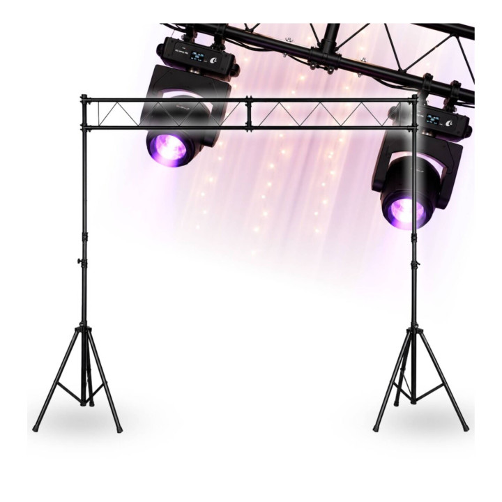 STAND4ME LTS 1 rampa oświetleniowa DJ do 100 kg stal czarna 240-400 cm