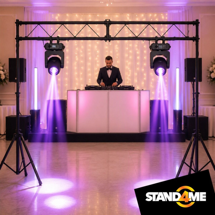 STAND4ME LTS 1 rampa oświetleniowa DJ do 100 kg stal czarna 240-400 cm