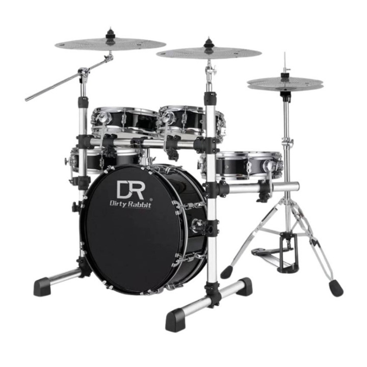 DIRTY RABBIT TDB-200-Black Przenośny zestaw perkusyjny