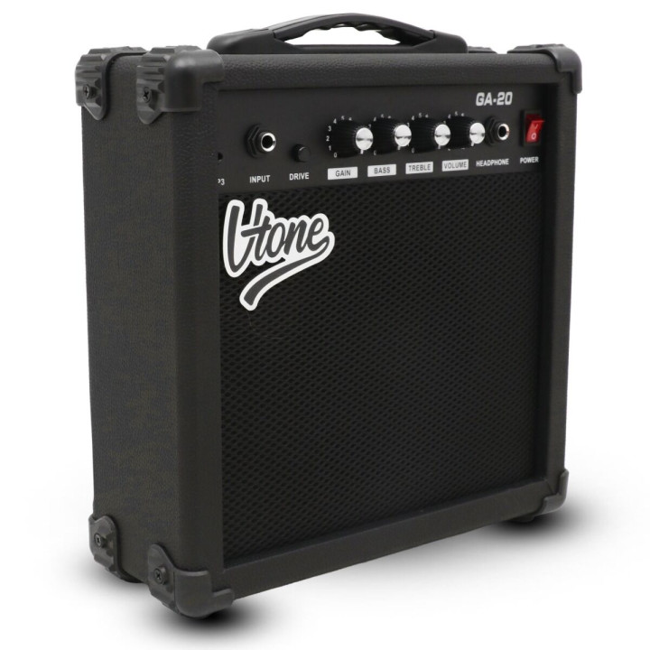 V-TONE AMP20 wzmacniacz 20W do gitary elektrycznej tranzystorowy czarny efekt drive wyjście słuchawkowe