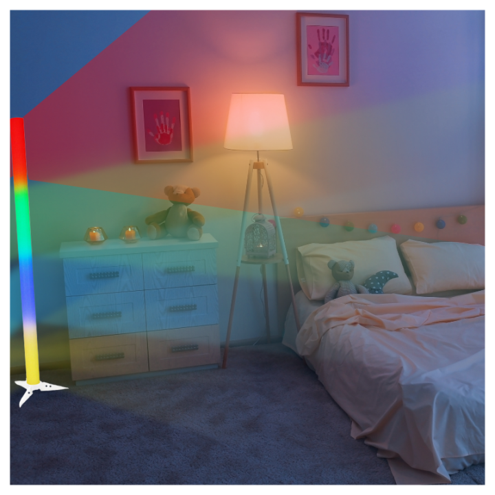 LIGHT4ME TUBE lampa podłogowa tuba świetlna oświetlenie dekoracyjne RGB LED pilot
