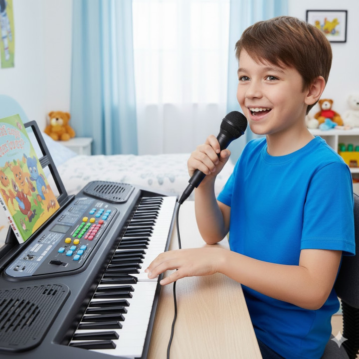 OUTLET MQ-6161UFB Keyboard z trybem nauki dla dzieci 5+ Stojak na nuty Mikrofon + Nagrywanie