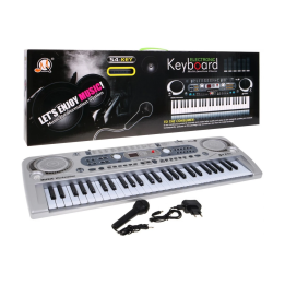 OUTLET MQ-824USB Keyboard dla dzieci 5+ Mikrofon + Nagrywanie USB Srebrny