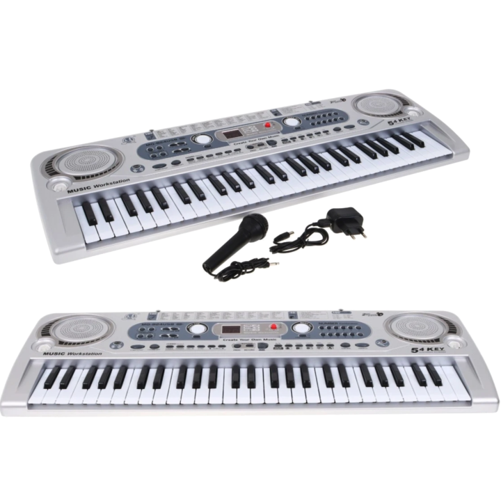 OUTLET MQ-824USB Keyboard dla dzieci 5+ Mikrofon + Nagrywanie USB Srebrny