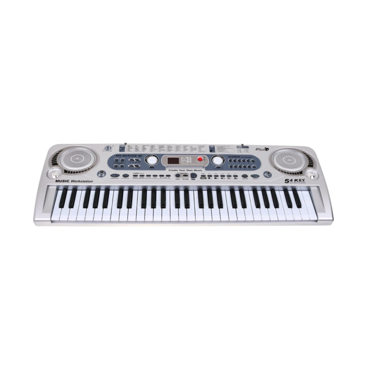 OUTLET MQ-824USB Keyboard dla dzieci 5+ Mikrofon + Nagrywanie USB Srebrny