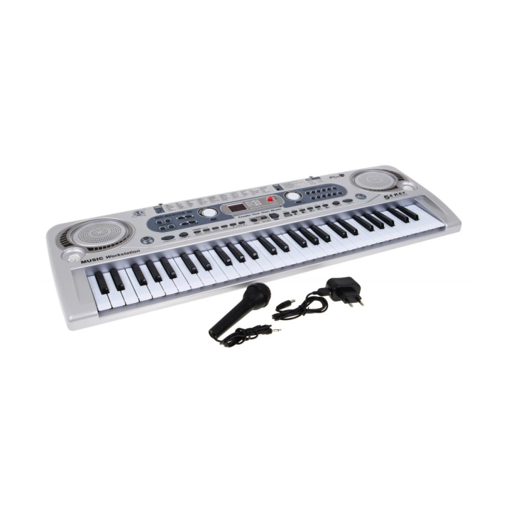 OUTLET MQ-824USB Keyboard dla dzieci 5+ Mikrofon + Nagrywanie USB Srebrny