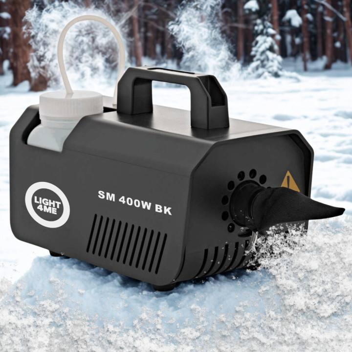 OUTLET LIGHT4ME SM 400W BK generator wytwornica śniegu czarna pilot bezprzewodowy kontroler przewodowy