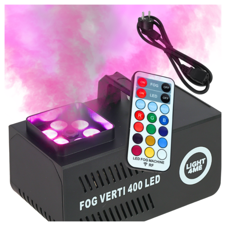 OUTLET LIGHT4ME FOG VERTI 400 LED mała wytwornica dymu pionowego pilot bezprzewodowy efekt świetlny RGBW