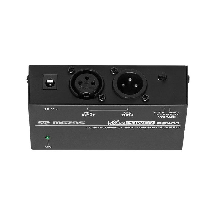 OUTLET MOZOS PS400 zasilacz phantom +48V +12V do mikrofonów XLR