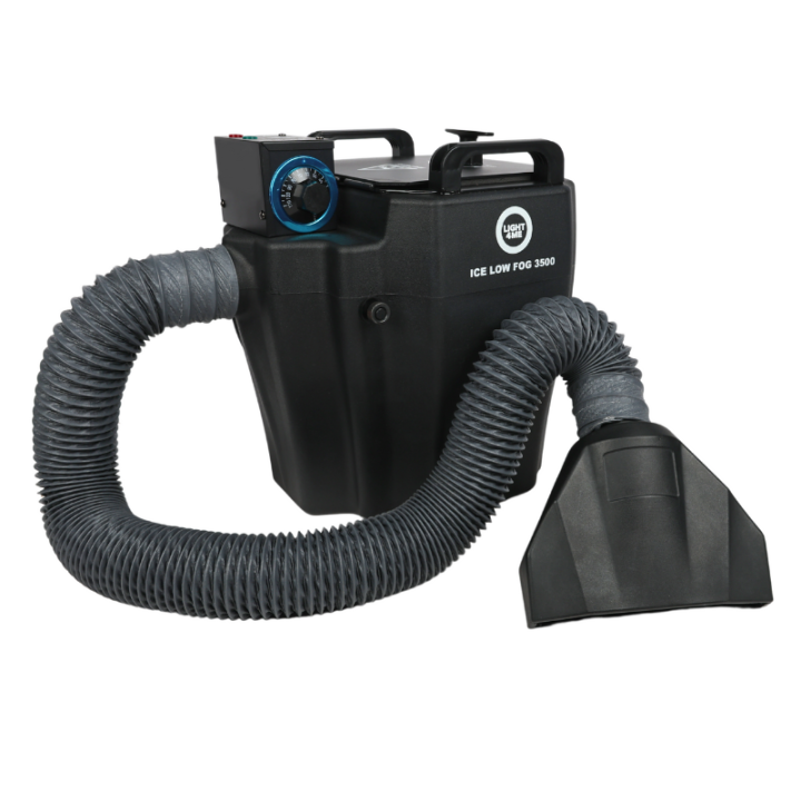 OUTLET LIGHT4ME ICE LOW FOG 3500W potężna wytwornica ciężkiego dymu na suchy lód wąż z dyszą rozprowadzającą