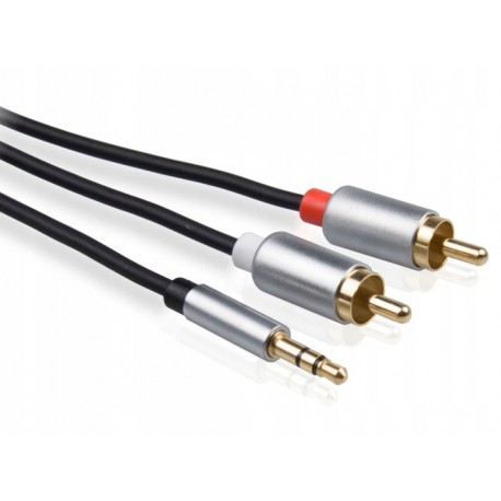 KURGER&MATZ KM1216 Kabel jack 3.5 wtyk stereo - 2RCA 3m 