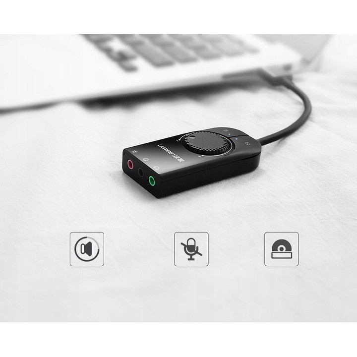 UGREEN Zewnetrzna karta dzwiekowa USB 15cm