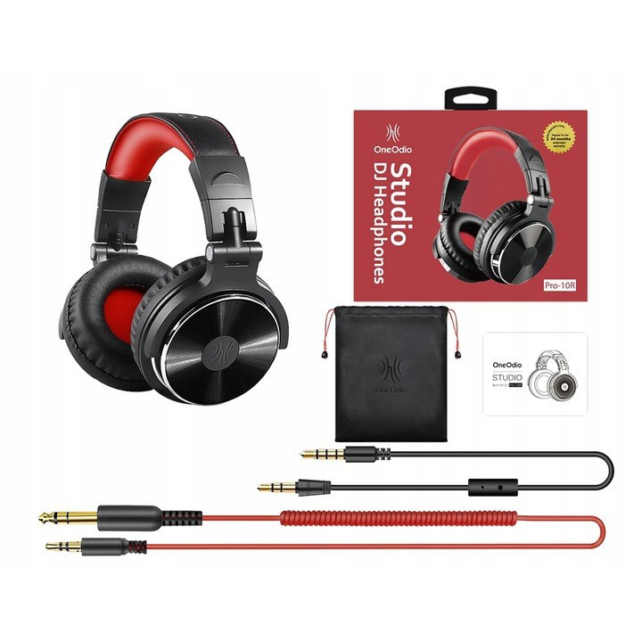ONEODIO PRO-10 sluchawki nauszne czerwone