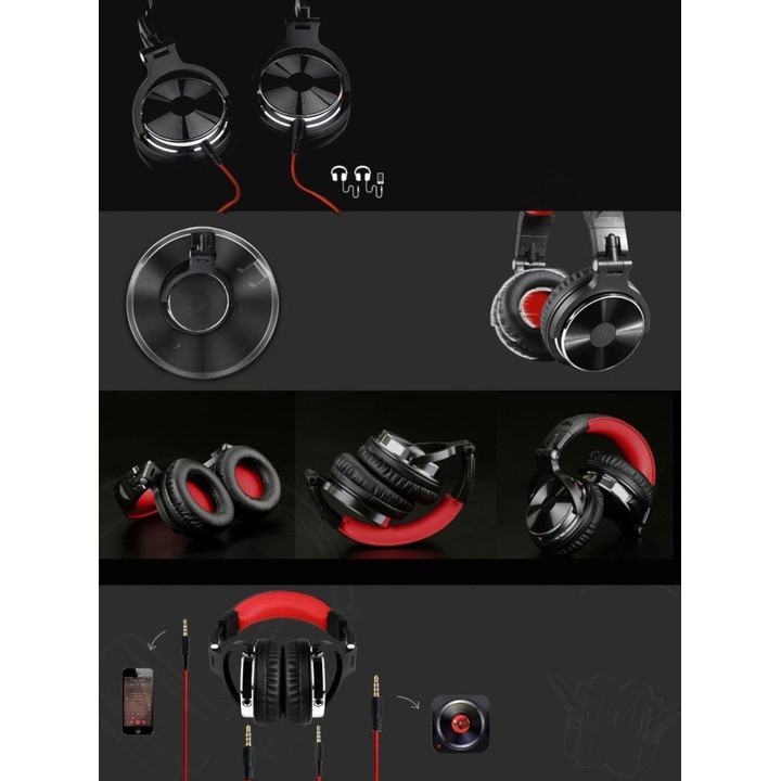 ONEODIO PRO-10 sluchawki nauszne czerwone