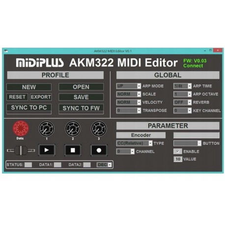 MIDIPLUS AKM322 Klawiatura sterująca - USB